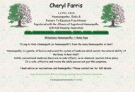 Cheryl Farris - Homoeopathic Practitioner